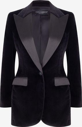 Dolce & Gabbana Taillierte Smokingjacke aus Samt Turlington