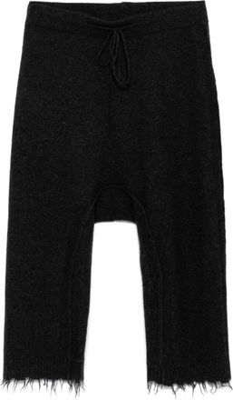 Rundholz knitted cropped trousers - women - Yak/Wool - M - Grey