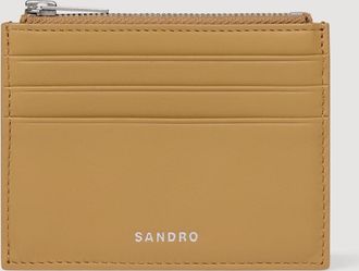 Sandro Zipped leather card holder