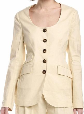 Rag & Bone Roslyn Linen Blazer In Light Tan