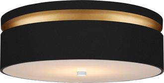 Currey & Company Serenity 18.5In Black Led Flush Mount