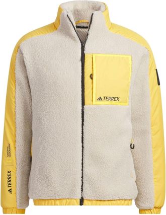 adidas National Geographic High-Pile Fleece Jackets Asia Sizing Beige Yellow IL8985