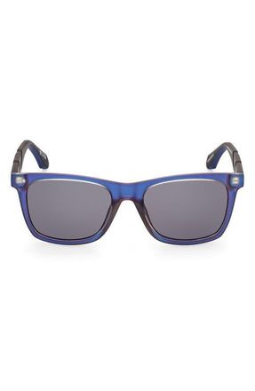 adidas 53MM Navigator Sunglasses in Violet/Other /Smoke at Nordstrom