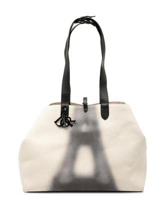 Dior 2024 Large Canvas Eiffel Tower Toujours tote bag - women - Canvas - One Size - White