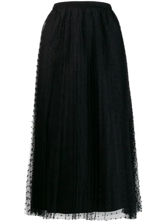Red Valentino Gonna midi a pois RED(V) - Nero