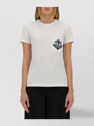 Max Mara crew neck t-shirt featuring chest pocket