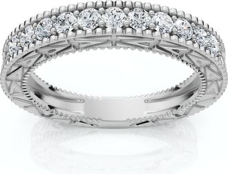 Pompeii3 1/3Ct Diamond Stackable Anniversary Wedding Ring 14k Gold or Platinum Lab Grown