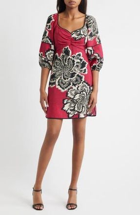 Vince Camuto Placed Floral Empire Waist Dress in Pink at Nordstrom Rack, Size 12