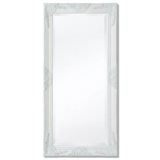 Berkfield Home Wall Mirror Baroque Style 100x50 cm White