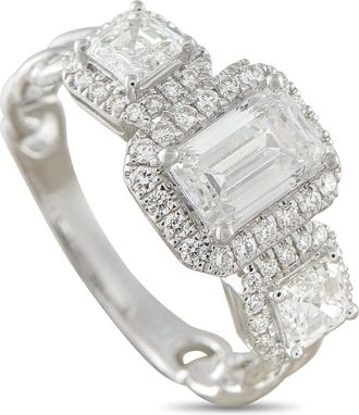 Luxury Bazaar 18K White Gold 2.01ct Diamond Ring ALR-20065