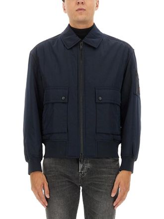 HUGO BOSS Bomber Jacket With Removable Lining-Uomo