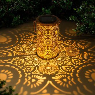 OEM Faroles Solares Colgantes Para Exteriores Con Forma De Girasol, Faroles Decorativos De Metal, Luz Led Decorativa Impermeable Para Jard&iacute;n, Patio, C&eacute;spe