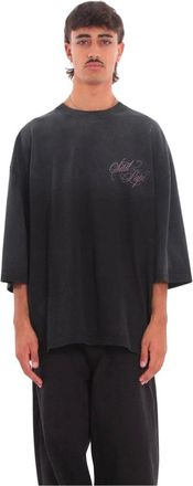 Willy Chavarria Hombre, Camisetas, Negro, Talla: L