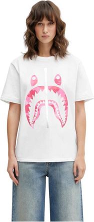 A Bathing Ape Camo Shark Tee - Dames - T-shirts - Wit - M - Katoen - Tops