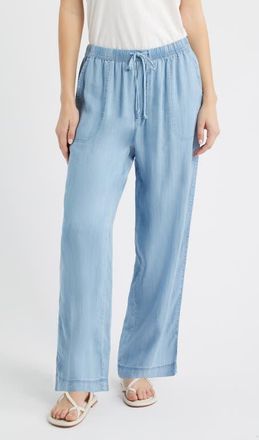 Beach Lunch Lounge Isabeli Chambray Drawstring Pants in Light Wash at Nordstrom, Size X-Large