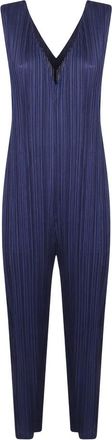 Issey Miyake Thicker Bottoms 2 Jumpsuit - Dames - Jumpsuits - Blauw - L - Polyester - Jumpsuits & Playsuits