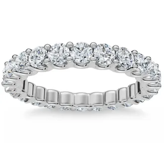 Pompeii3 1 1/2 cttw Diamond Eternity Ring U Prong 14k White Gold Wedding Band
