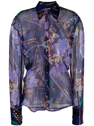 Dsquared2 Blouse met bloemenprint - Blauw