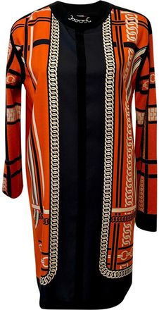 Herm&egrave;s Orange Silk and Cashmere Blend Twillaine Jumper Dress Size 34