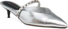 Alexander McQueen City Pointed Toe Mary Jane Mule in Silver/Silver at Nordstrom Rack, Size 8.5Us / 38.5Eu