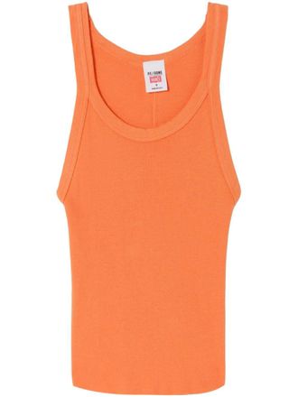 Re/Done x Hanes cropped geribbelde tanktop - Oranje