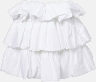 Comme Des Garçons Minigonna in cotone a balze