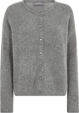 Mos Mosh MMAlmine Knit Cardigan - Dames - Vesten - Grijs - M - Truien & Vesten
