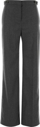 Stella McCartney Broeken, Dames, Grijs, S, Wol, Wijde broek