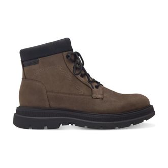 s.Oliver Groene Casual Enkellaarzen voor Mannen - Heren - Veterlaarzen - Groen - 41 EU - Leer - Schoenen