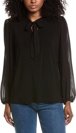Anne Klein Ruched Shoulder Blouse