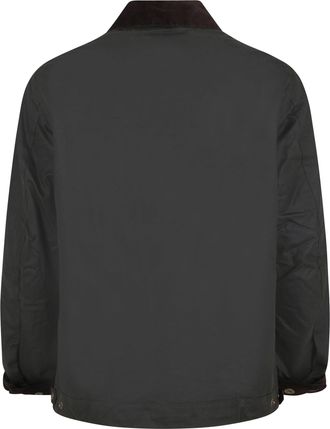 Barbour Mens Button Jacket Sage Cotton Down