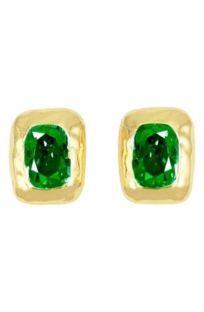 Petit Moments Giovana Crystal Stud Earrings in Emerald at Nordstrom