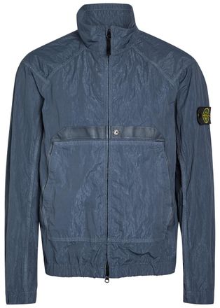 Stone Island Warp Crinkled Nylon Jacket - Blue Dark - XL