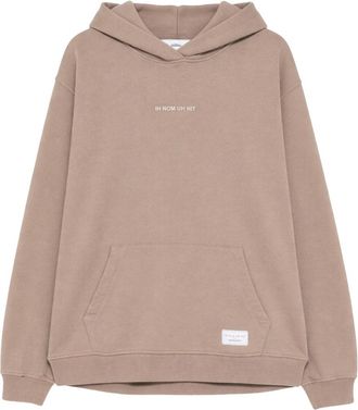 Ih Nom Uh Nit Black Embroidered Cotton Hoodie