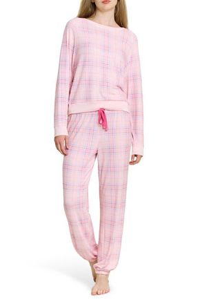 Honeydew Intimates Star Seeker Brushed Jersey Pajamas in Budding Plaid at Nordstrom, Size X-Large
