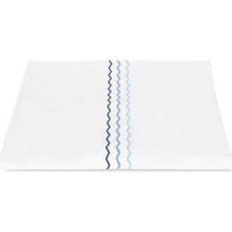 Matouk Axel Embroidered Duvet Cover in Azure at Nordstrom, Size King