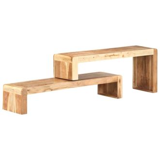 vidaXL Vidaxl - Mueble De Tv De 2 Piezas De Madera Maciza De Acacia