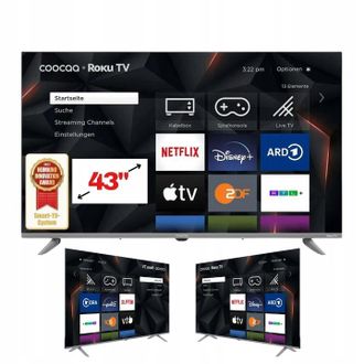 OEM Televisor Inteligente De 43 Pulgadas Coocaa 43r5g, 43 Led 4k Uhd, Color Negro