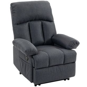 HOMCOM Sill&oacute;n masaje reclinable 85x93x103 cm gris oscuro