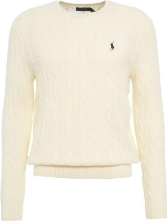 Polo Ralph Lauren Rondgebreide trui - Heren - Ronde hals truien - Wit - L - Wol - Truien & Vesten
