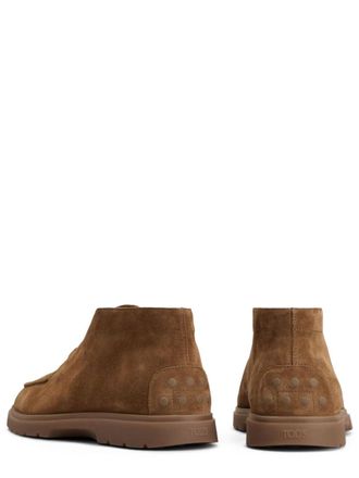 Tod's Lace-Up Calf Leather Moccasin - Brown