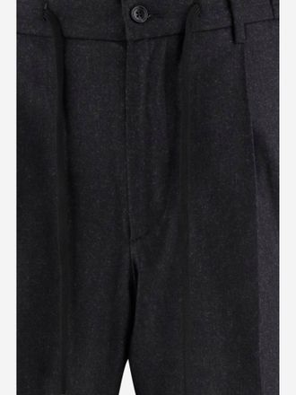 Tagliatore Mens Stretch Wool Trousers Black Virgin (super 110s)