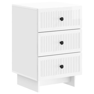 vidaXL Armario De Noche Con Caj&oacute;n Brillante 43 X 41 X 66,5 Cm Vidaxl