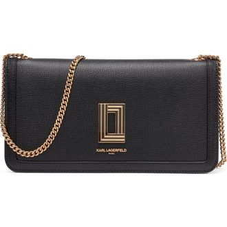 Karl Lagerfeld Kosette Xl Shoulder in Black/gold at Nordstrom