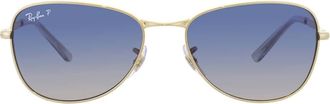 Ray-Ban Polarized Blue Gradient Pilot Unisex Sunglasses RB3733 001/78 56