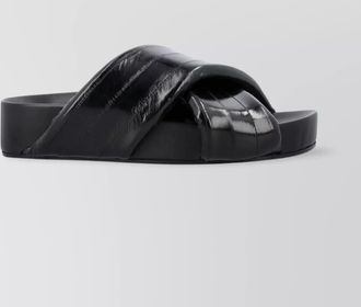 Jil Sander lace-up flat sole sandals