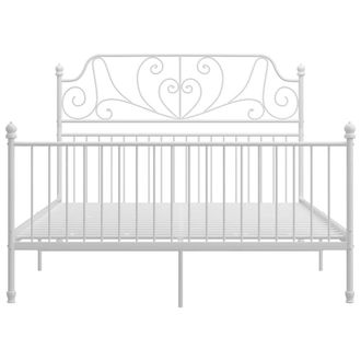 Berkfield Home Comfortable Bed Frame White Metal 160x200 cm