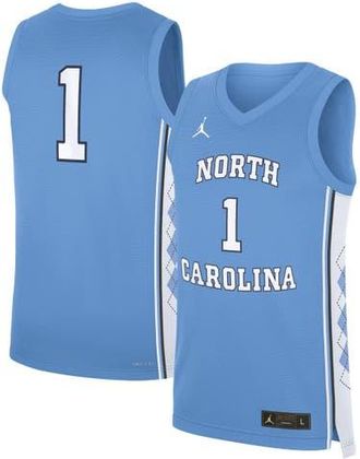 Jordan Brand Mens Jordan Brand Carolina Blue North Carolina Tar Heels Road Replica Basketball Jersey in Light Blue at Nordstrom, Size X-Large