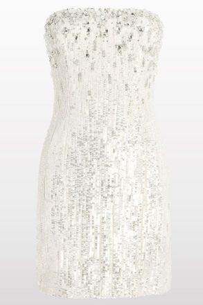 Jenny Packham Josette Sequined Embellished Mini Cocktail Dress in Ivory at Nordstrom, Size 12 Uk