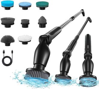 OEM Limpiador Giratorio: Limpiador Usb Recargable, Cepillo De Limpieza Recargable Con Mango Telesc&oacute;pico De 137 Cm, Agarre Ajustable, Adecuado Para Ba&ntilde;o, A